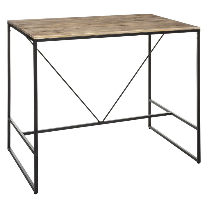 Paris Prix Table De Bar Design "Edena" 70x115cm Noir