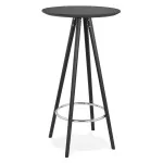 paris prix Table de Bar en Bois "Lizon" 110cm Noir
