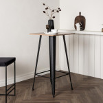 Paris Prix Table De Bar "Tempe" 105cm Noyer