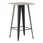 paris prix Table de Bar "Tempe" 105cm Noyer