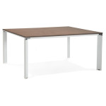 paris prix Table de Bureau "Loina" 160cm Noyer & Blanc