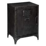 paris prix Table de Chevet 1 Porte "Sevin" 58cm Gris