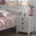 Paris Prix Table De Chevet Enfant "Amori" 50cm Blanc
