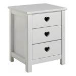 paris prix Table de Chevet Enfant "Amori" 50cm Blanc