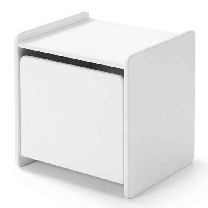Paris Prix Table De Chevet Enfant "Kiddy" 40cm Blanc