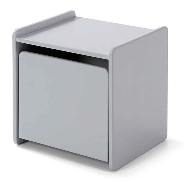 Paris Prix Table De Chevet Enfant "Kiddy" 40cm Gris