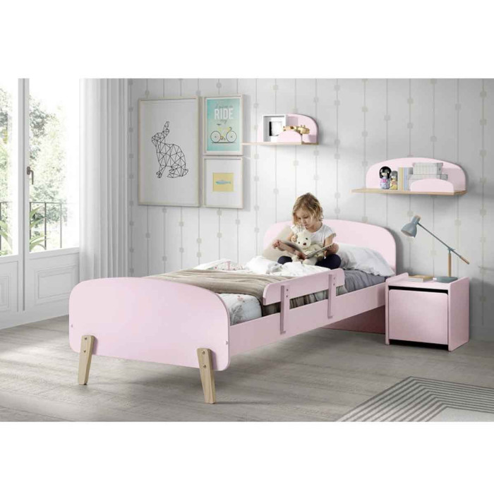Paris Prix Table De Chevet Enfant "Kiddy" 40cm Rose