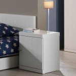 Paris Prix Table De Chevet Enfant "Robin" 55cm Blanc