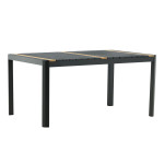 paris prix Table de Jardin en Teck "Togo" 150cm Noir