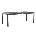 paris prix Table de Jardin en Teck "Togo" 200cm Noir