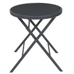 paris prix Table de Jardin Pliable "Elba" 71cm Gris