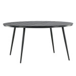 paris prix Table de Jardin Ronde "Break" 150cm Noir