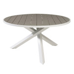 paris prix Table de Jardin Ronde "Parma" 140cm Gris