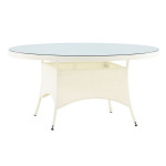 paris prix Table de Jardin Ronde "Volta" 150cm Blanc