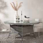 Paris Prix Table De Jardin Ronde "Volta" 150cm Gris