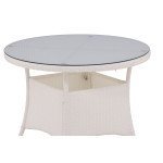 Paris Prix Table De Jardin Ronde "Volta" 90cm Blanc