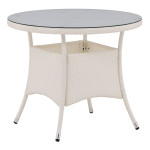paris prix Table de Jardin Ronde "Volta" 90cm Blanc