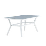 Paris Prix Table De Jardin "Virya" 160cm Blanc & Gris