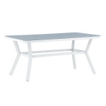 paris prix Table de Jardin "Virya" 160cm Blanc & Gris