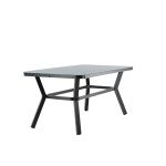 Paris Prix Table De Jardin "Virya" 160cm Noir & Gris