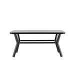 Paris Prix Table De Jardin "Virya" 160cm Noir & Gris