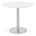 paris prix Table de Repas Design "Kansas" 90cm Blanc