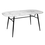 paris prix Table de Repas Design "Roxas" 160cm Blanc