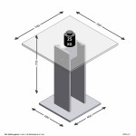 Paris Prix Table De Repas Design "Sanary" 77cm Blanc
