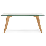 Paris Prix Table De Repas Design "Verso" 180cm Verre
