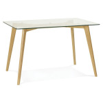 paris prix Table de Repas "Kastra" 120cm Transparent