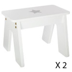 Paris Prix Table Enfant & 2 Tabourets "Bac" 57cm Gris