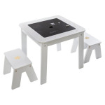 Paris Prix Table Enfant & 2 Tabourets "Bac" 57cm Or