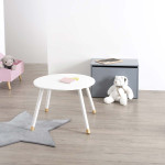 Paris Prix Table Enfant Design "Douceur" 60cm Blanc