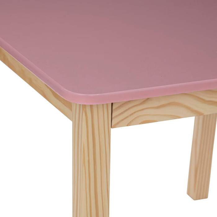 Paris Prix Table Enfant En Bois "Classic" 60cm Rose