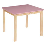 paris prix Table Enfant en Bois "Classic" 60cm Rose