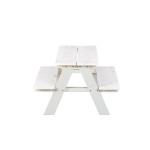 Paris Prix Table Enfant En Bois "Massif" 90cm Blanc