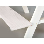 Paris Prix Table Enfant En Bois "Massif" 90cm Blanc