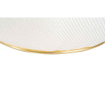 Paris Prix Tabouret Carré "Contessa" 60cm Ivoire & Or