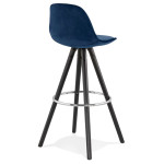 Paris Prix Tabouret De Bar "Caneo" 97cm Bleu & Noir