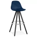 paris prix Tabouret de Bar "Caneo" 97cm Bleu & Noir