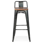Paris Prix Tabouret De Bar Design "Kary" 94cm Noir