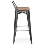 Paris Prix Tabouret De Bar Design "Kary" 94cm Noir