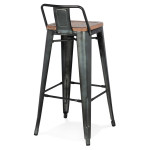 Paris Prix Tabouret De Bar Design "Kary" 94cm Noir