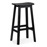 paris prix Tabouret de Bar en Bois "Sung" 76cm Noir