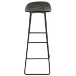 Paris Prix Tabouret De Bar En Bois "Teck" 74cm Noir