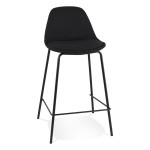 paris prix Tabouret de Bar en Tissu "Vern" 89cm Noir
