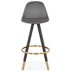 Paris Prix Tabouret De Bar "Krill" 87cm Gris & Noir