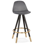 paris prix Tabouret de Bar "Krill" 87cm Gris & Noir