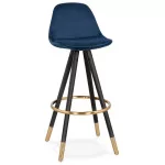 paris prix Tabouret de Bar "Krill" 97cm Bleu & Noir