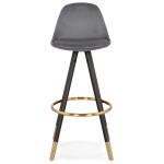 Paris Prix Tabouret De Bar "Krill" 97cm Gris & Noir